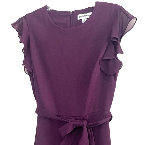 Elegant Purple Ruffle Dress - Picture 2 of 8